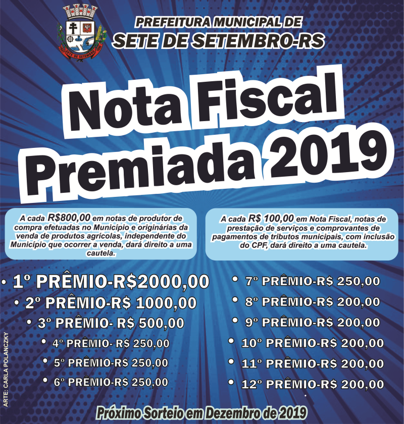 NOTA FISCAL PREMIADA 2019